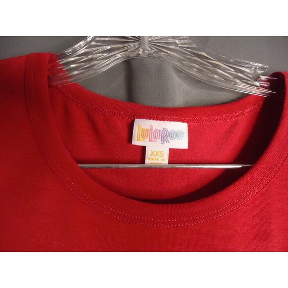 LulaRoe Julia Scoop Neck Half Sleeve Midi Dress Womens Size XXS Red New - Picture 4 of 8